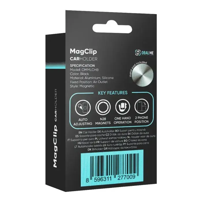 OBAL:ME MagClip Magnetic Car Holder Black Photo