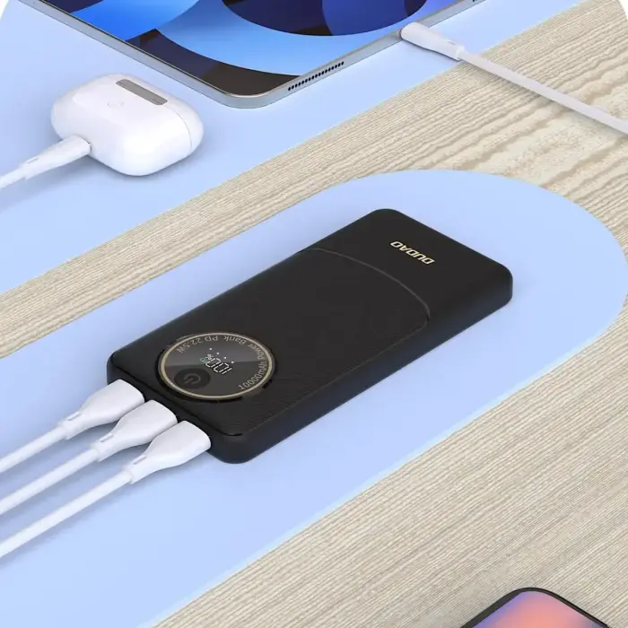 Dudao K12 внешний аккумулятор (powerbank) | 10000 mAh | 22.5W | USB-A, USB-C | LED дисплей | черный Фото num