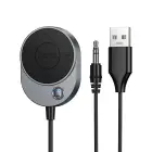 Wireless car receiver Hoco AUX Bluetooth with cable Jack 3,5 mm E150 metal gray Фото num