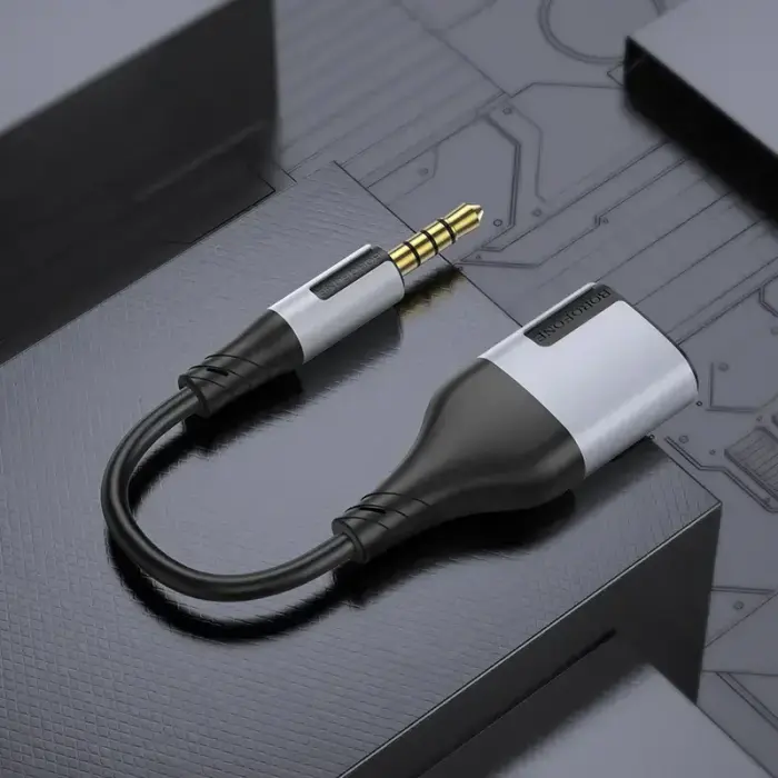 Borofone Cable BL19 Creator 2 in 1 - jack 3,5mm male to 2xjack 3,5mm female - 15 cm black Photo