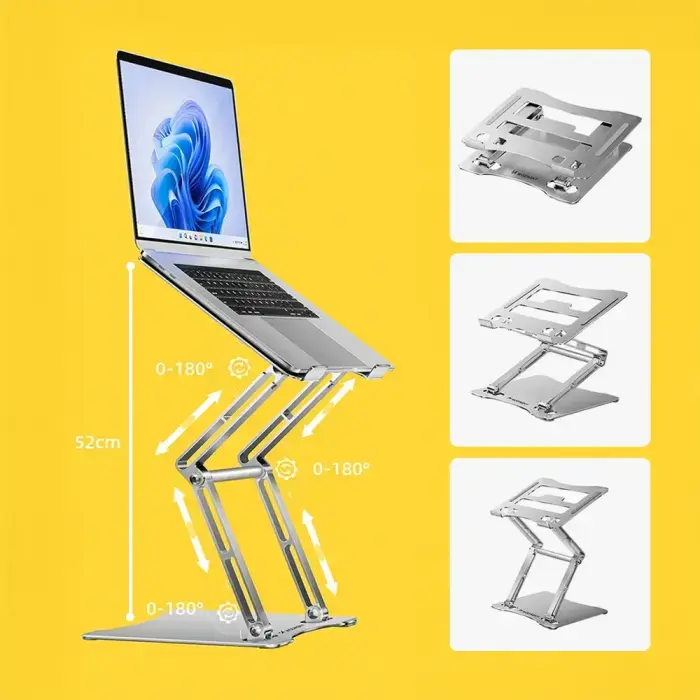 Wozinsky WRS-CPY75DSS Aluminum Laptop and Tablet Stand + Free Smartphone Stand - Silver Foto 23