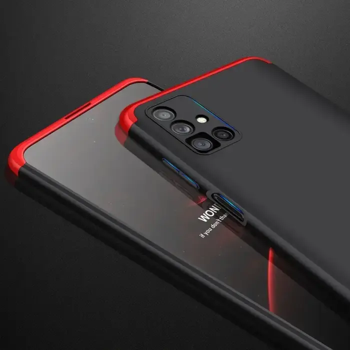 GKK 360 Protection Case Front and Back Case Full Body Cover Samsung Galaxy M51 black-red Photo