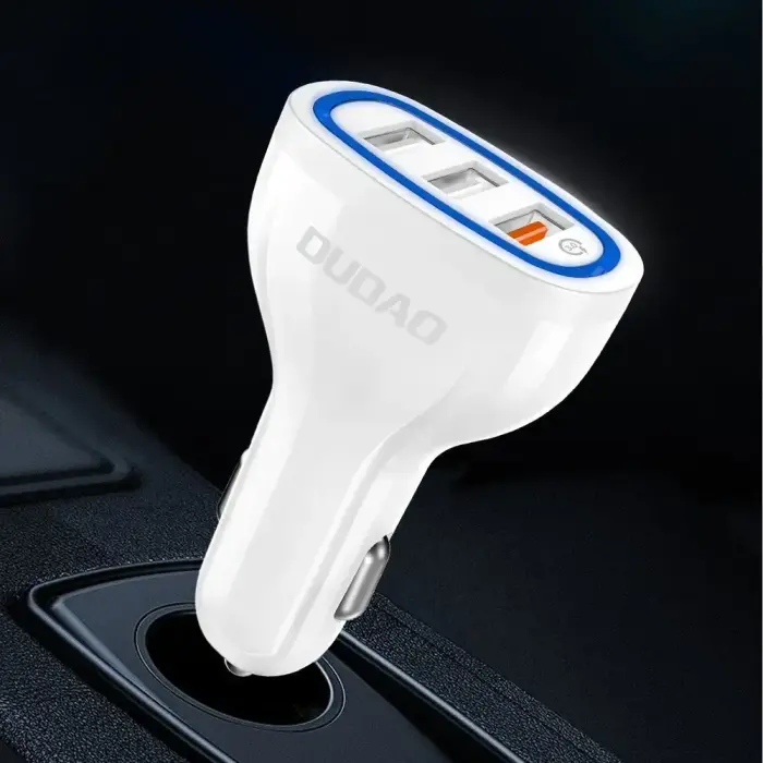 Dudao Car Charger Quick Charge Quick Charge 3.0 QC3.0 2.4A 18W 3x USB Black (R7S black) Фото num