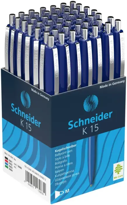 Lodīšu pildspalva SCHNEIDER K15, zils korpuss, zila tinte Photo