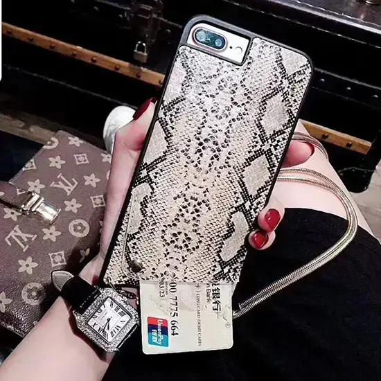 BAG - SNAKE Leather Case - IPHONE XS MAX Gold Photo