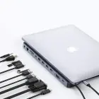 Док-станция Choetech HUB-M20 2 порта USB-C | 3 порта USB 3.0 | HDMI | VGA | SD | TF | RJ45 | 3,5 мм Фото num