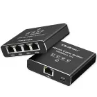 Qoltec Splitter Ethernet mini SWITCH 1x4 RJ45 | 1000Mb/s | USB-C | Aluminium Foto 2