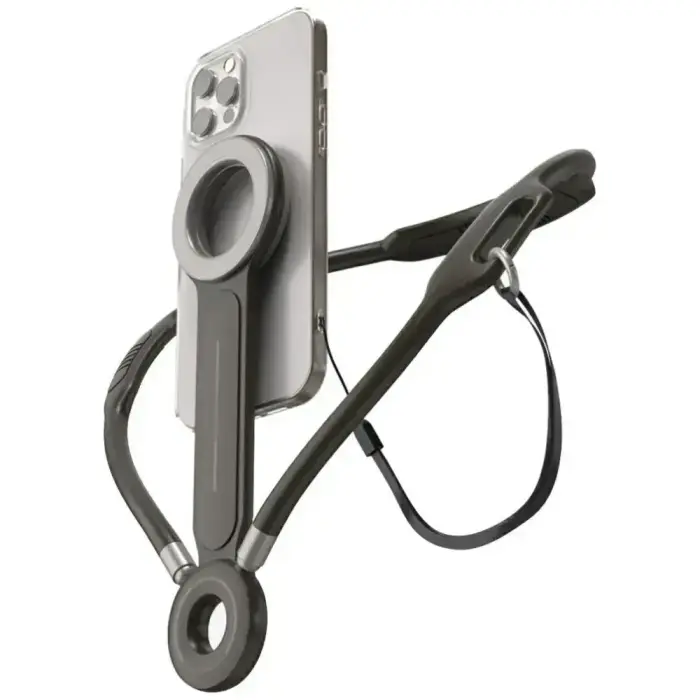 Magnetic neck holder 4smarts POV for smartphones anthracite Photo