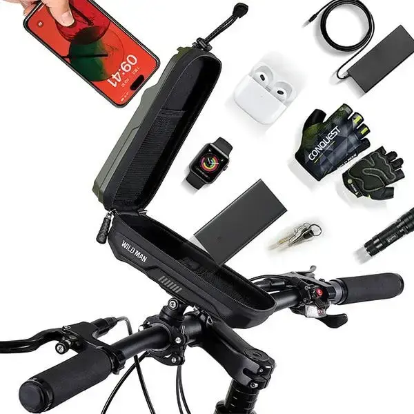 WILDMAN Etui|sakwa na ramę roweru GX330 uchwyt rowerowy czarna|black Foto 4