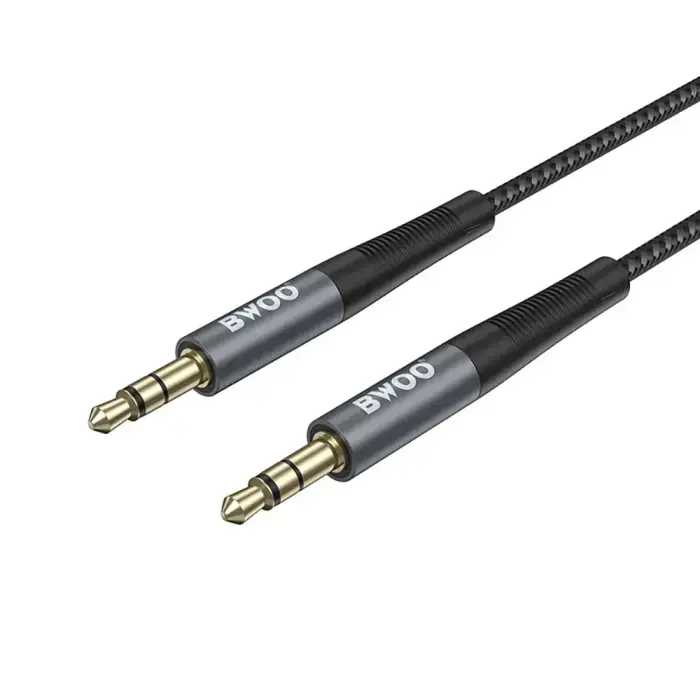 BWOO Nylon braided+Aluminum-alloy shell aux cable BO-AUX064 3.5mm to 3.5mm Photo