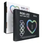 LED Ring Stream RGB lamp 10" with holder for mobile HEART + tripod JM26-10 black Фото num