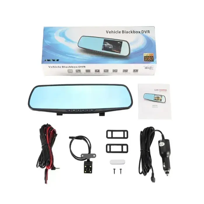 Car Dash Cam DVR-01 Mirror 4,0 inches + rear camera Photo