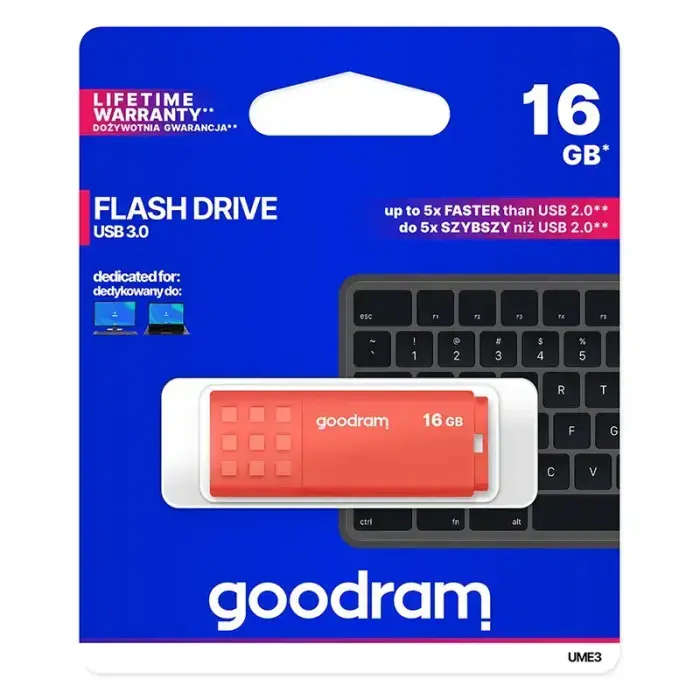 GOODRAM UME3 Pendrive - 16GB USB 3.0 ORANGE Foto 9