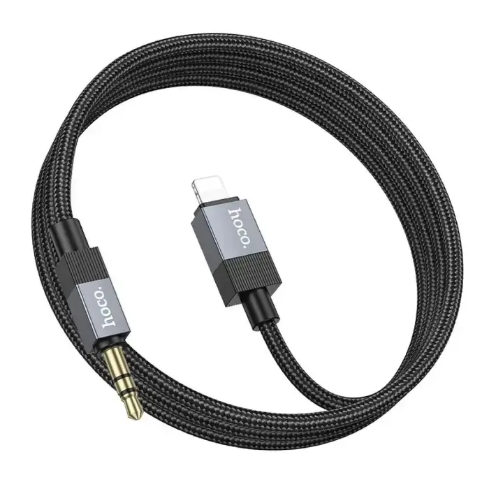 Cable AUX Jack 3,5 mm (male) to Lightning (male) Hoco 1 m UPA32A black Photo