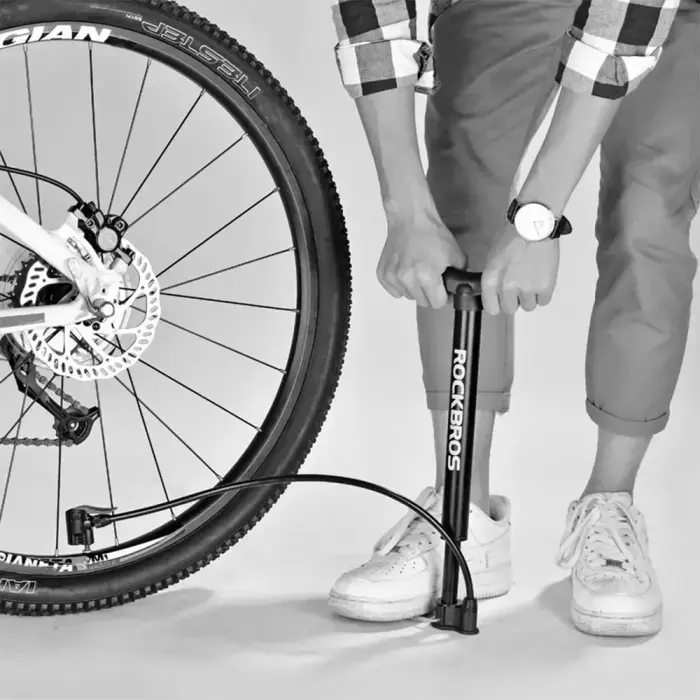 Rockbros A320 floor bicycle pump - black Photo