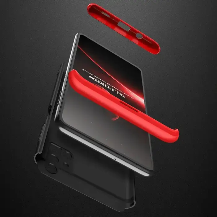 GKK 360 Protection Case Front and Back Case Full Body Cover Samsung Galaxy M51 black-red Photo