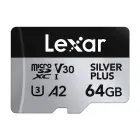 Set of 2 Lexar High-Performance Silver Plus microSDXC 2x64GB memory cards + adapter Фото num