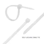 Qoltec Self-locking cable tie | 3.6*300mm | 100 pcs. | Nylon66 | UV | White Photo