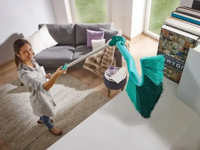 LEIFHEIT Dusty Dusting Brush with Telescopic Handle 140-220cm Photo