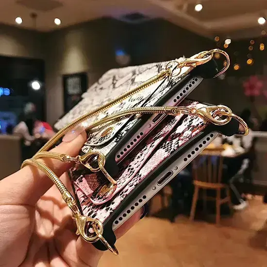 BAG - SNAKE Leather Case - IPHONE XS MAX White Photo