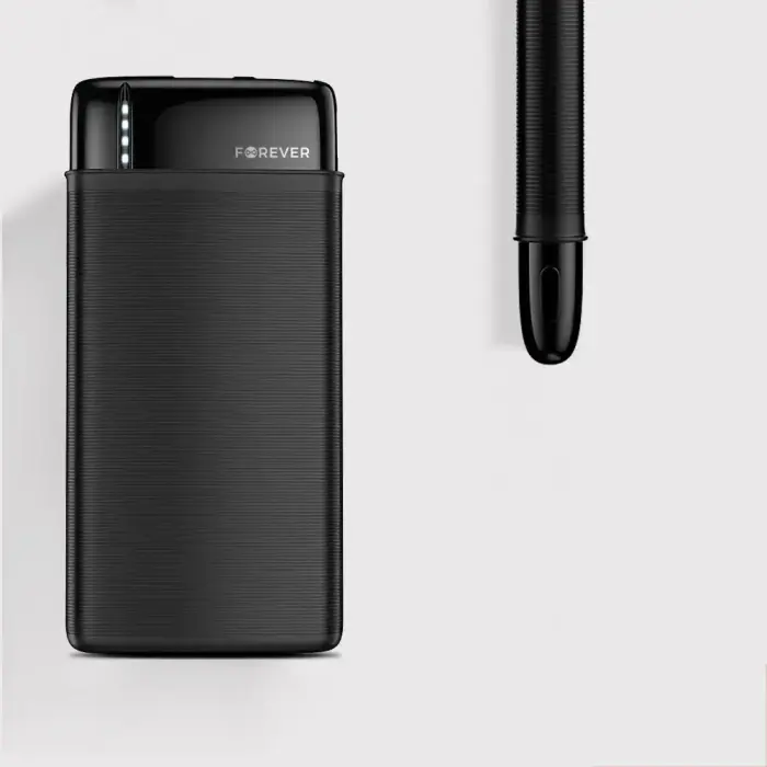 Forever TB-100M ārējais akumulators (powerbank) | 10000 mAh | 10.5W | Micro USB, USB-C | melns Foto 6
