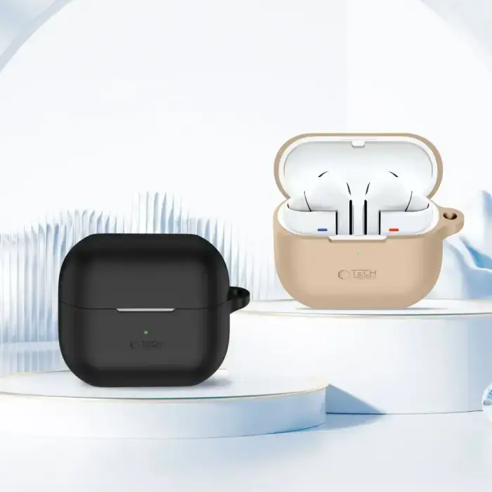 TECH-PROTECT SILIKONA ĀĶIS SAMSUNG GALAXY BUDS 3 | 3 PRO CAFFE LATTE Foto 3