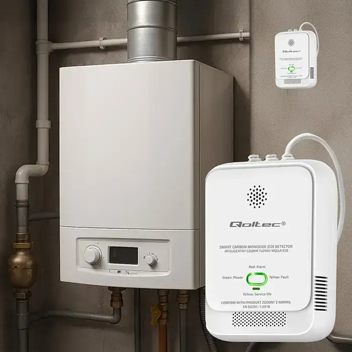 Qoltec Certified Carbon monoxide sensor | CO detector | alarm 85dB | LED Фото num