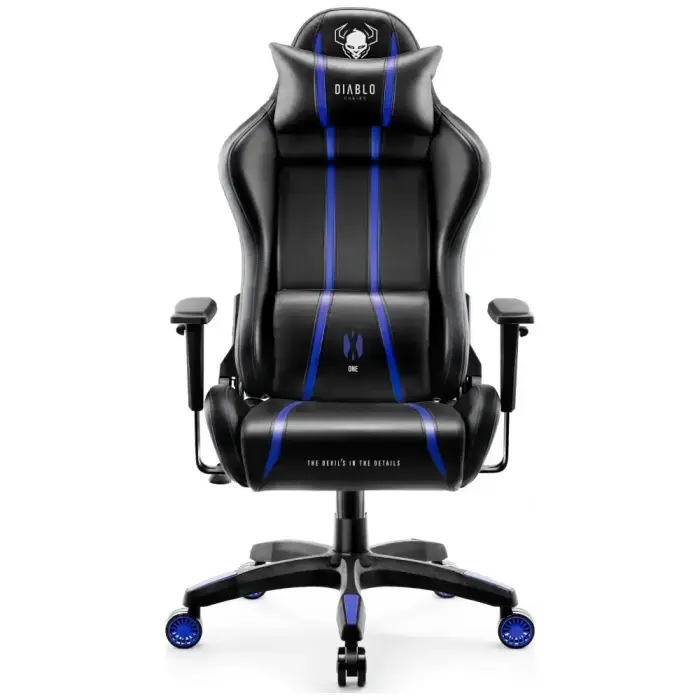 Gaming chair Diablo Chairs X-One 2.0 Normal Size black-blue Photo