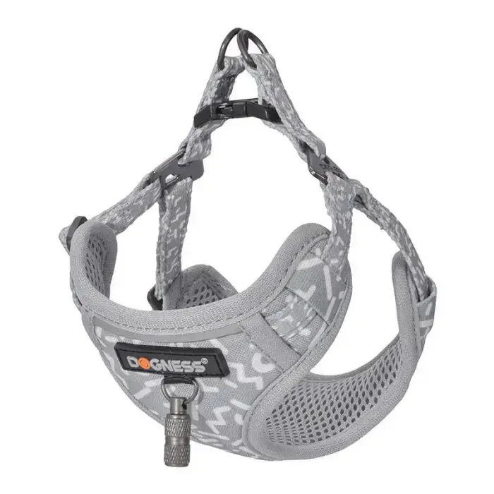 Dogness walking set leash+harness for dog (light gray) Photo