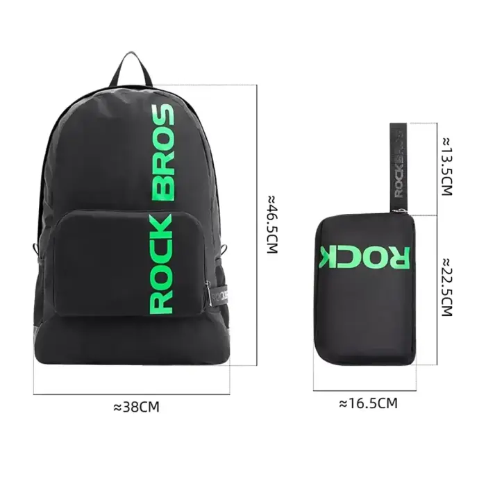 Rockbros H10-BK sports foldable backpack 18 l - black Фото num
