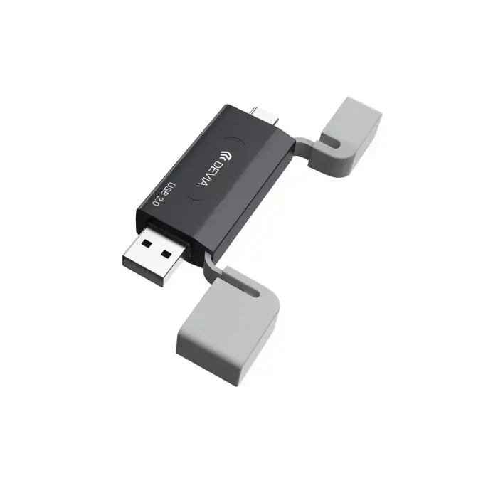 Devia card reader 2in1 EL239 USB/USB-C 2.0 black Photo