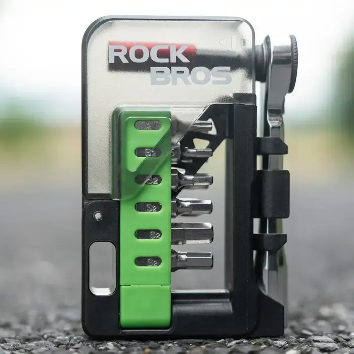 Rockbros Bike Tool Set with Mini Ratchet and Bits - Translucent Green Фото num