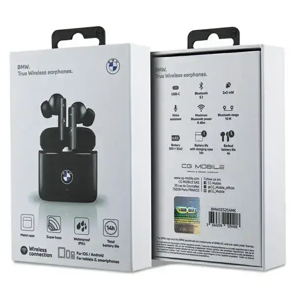 BMW słuchawki Bluetooth BMWSES20AMK TWS + stacja dokująca czarny|black Signature Foto 5