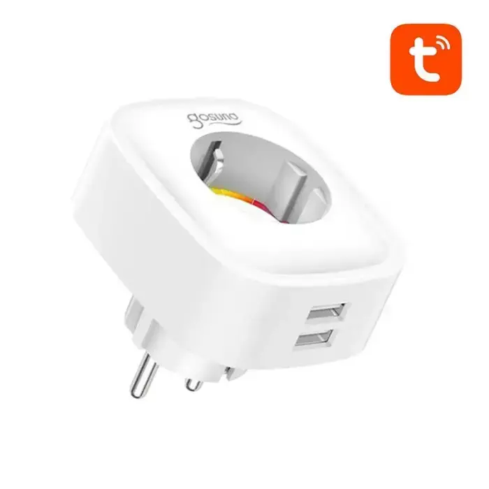 Smart plug WiFi Gosund SP112 2xUSB, 16A, Tuya Foto 2