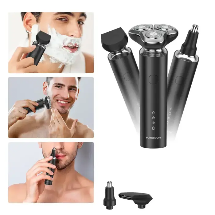 MAXGROOM M-8012 3-in-1 electric shaver - black Фото num