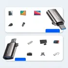 Joyroom USB 3.2 Gen 1 (Male) - USB Type C (Female) adapter black (S-H151 Black) Фото num