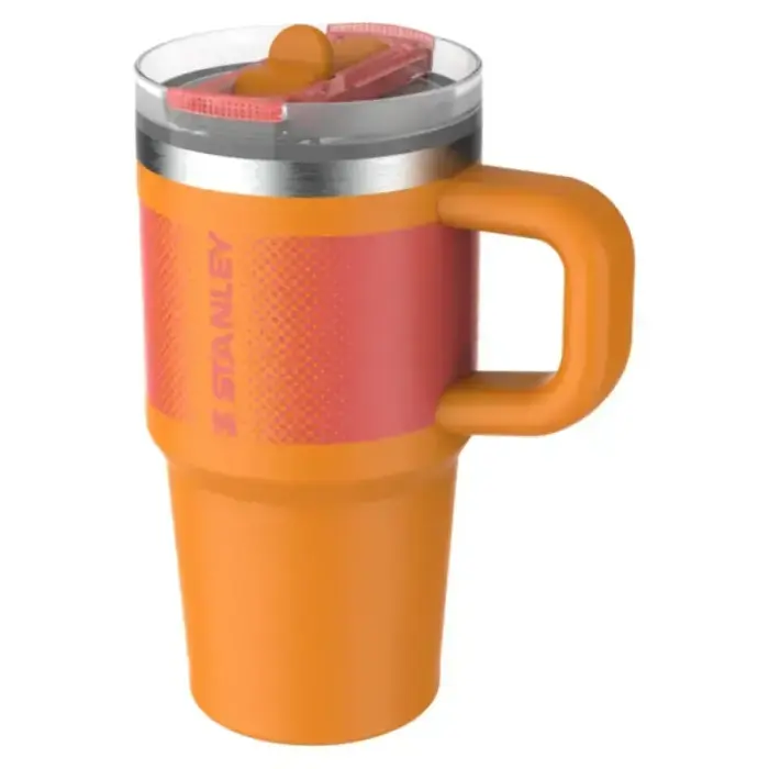 Termokrūze ar salmiņu The Quencher ProTour Flip Straw Tumbler 0,59L oranža  Foto 2