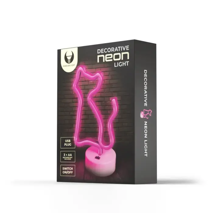 Neon LED on a stand CAT pink FSNE02 Forever Light Foto 2