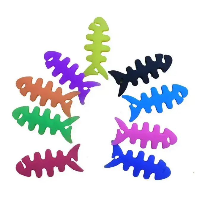 Fish-shaped headphone cable wrap - green Фото num