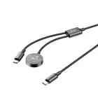 XO wireless inductive charger CX030 black for Apple Watch with cable USB-C -USB-C Foto 3
