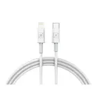 CAR CHARGER  MX KAPPA 18W PD+QC, USB-A+C  + TYPE-C/LIGHTNING CABLE 20W PD WHITE Foto 2