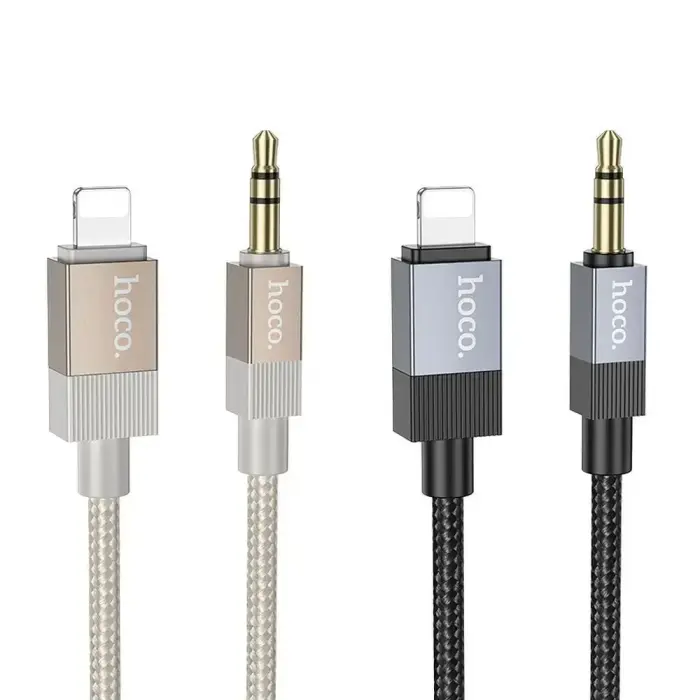 Cable AUX Jack 3,5 mm (male) to Lightning (male) Hoco 1 m UPA32A black Photo