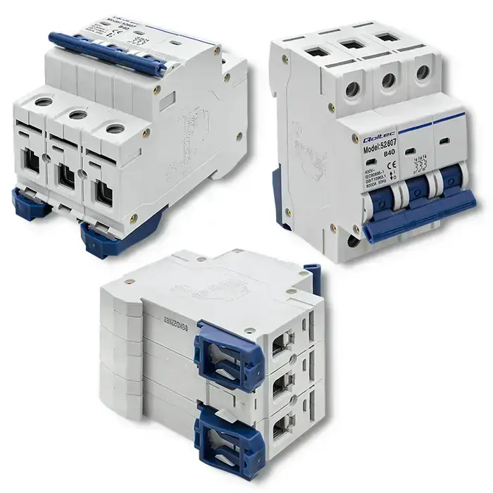 Qoltec Overcurrent Circuit Breaker B40| Fuse | AC | 40A | 3P Фото num