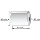 Kases lente TECHNOINFORM ar izmēru 80mm x 70mm x 12mm 63m, termo, 10 gab/iepakojumā (100-07602) Photo
