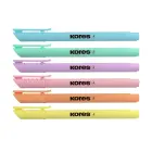 Teksta marķieri KORES HIGH LINER PASTEL, komplekts - 6 krāsas Фото num