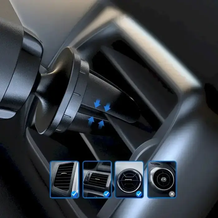 Wozinsky Gravity Car Mount Phone Holder for Air Outlet black (WCH-05) Фото num