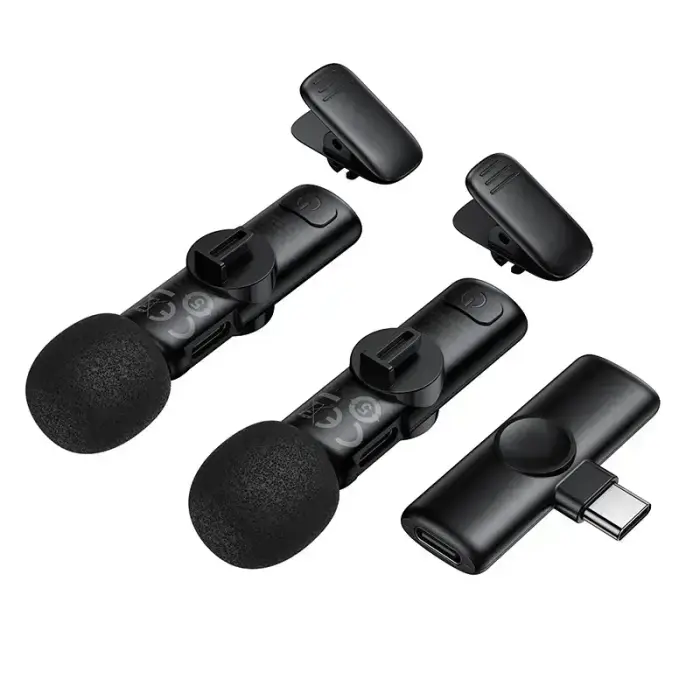 Borofone Lavalier wireless microphone BFK16A Winner Type C black - 2 pieces Foto 11