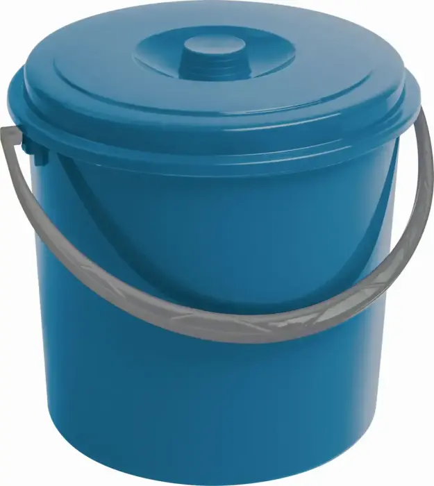 Bucket with lid 10L blue Photo