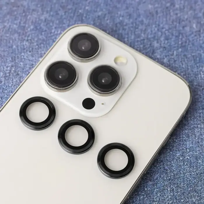 Set of lens glasses for Samsung Galaxy A15 4G / A15 5G black frame (3 pcs) Foto 3
