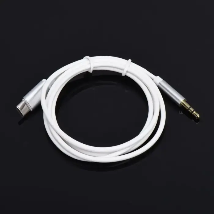 Cable AUX Type C (male) to Jack 3,5 mm (male) white  Photo